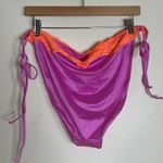 SKIMS  Pink and Orange lace swim tie bikini bottom size 4X neon orchid Photo 4