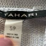 Tahari  Pale Blue Lightweight Open Front Cardigan Sweater Size Small Photo 4