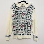 Cricket Lane floral collared size medium sweater knit cottage core girly dainty Photo 0