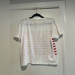 Levi's Levi’s Women’s Sz: L lightweight White Tee with Red Stripes. Flat Front Pocket. Photo 1