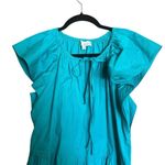 PINCH Midi Tiered Ruffle Dress Womens Small Blue Cotton Sundress Photo 1