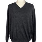 Valentino Jeans Wool Blend V Neck Grandpa Pullover Sweater IT Size 56 Gray Photo 0