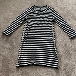 J.Crew  Black/White Striped Dress SIZE S Photo 0