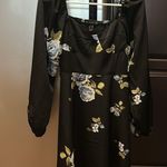 Forever 21 Black dress with floral accents Photo 0
