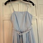 A New Day NWT blue striped tank midi dress with belt 6 Photo 3