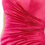 Mac Duggal 26625 SATIN RUCHED V-NECK FAUX WRAP LIPSTICK PINK MIDI DRESS sz 4 Photo 0