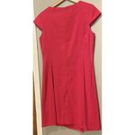 AGB Pleated Fit & Flare Cap Sleeve Pink Dress Womens Sz 12 Barbie Pink Wedding Photo 4