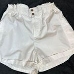 Urban Outfitters Cotton Paper Bag Waist Hip Pockets Shorts White size S Photo 0