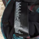 Urban Outfitters Wide Leg Plaid Trousers Teal and Gray Size 0 Photo 3