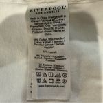 Liverpool Los Angeles Frayed Hem Cropped Denim Jean Jacket Women’s Large White Photo 5