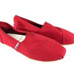Fantiny Womens Espadrille Flats Slip On Canvas Red Size 42 US 10 Photo 0