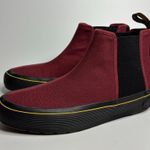 Dr. Martens Women's Phoebe Canvas Chelsea Sneaker Boots in Cherry Red Photo 2