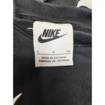 Nike  Women Black Crew Neck Cropped Sweatshirt Center Swoosh Athleisure S Photo 2