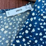 Mango  MNG Long Sleeve Print Skater Dress Blue Size 0 Photo 7