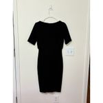 Badgley Mischka Black Sheath Dress Cowl Neck Cocktail Party Size S Photo 2