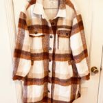 Maurice's NWOT  long plaid Shacket influencer fall cozy trench jacket Photo 0