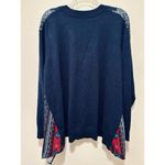 DG2 by Diane Gilman SoftEase Combo Printed Scarf Front Cardigan 2X NWT Blue Photo 3