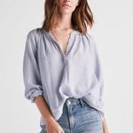 Lucky Brand  long sleeve mini striped peasant top Photo 0