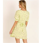 Faithfull the Brand Florence Mini Dress Luda Lime Floral Photo 5
