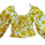 Circus NY Women's Cal Belled Sleeve Elastic Waist Top size S Yellow Photo 3