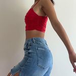 Red Going Out Tank Top Cropped Photo 1