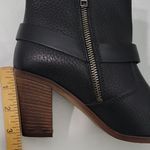 Madewell  Black Ankle Boots with Brown Heel Photo 11
