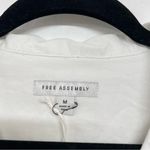 Free Assembly White Short Sleeve Button Down Shirt Dress Womens M Beachy Classic Size M Photo 6