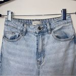 PacSun Stretch 90s Boyfriend High Rise Light Blue Denim Wash Raw Hem Jeans 25 Photo 5