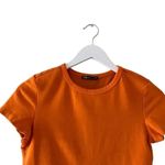 ZARA 2 for $30  Orange Short Sleeves Cropped Crewneck Basic TShirt SZ M #1706 Photo 2