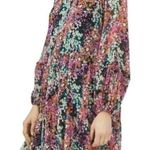 Vince Camuto Chiffon Tiered Mini Dress Long Balloon Sleeve Floral Print Lined Photo 0