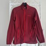 Patagonia Jacket Womens Medium Red Burgundy R1 Air Fleece Polartec Grid Full Zip Photo 1