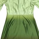 Worthington NWT  Satin Ombre Wrap Dress Midi Green Long Sleeve Career Party Sz Lg Photo 13
