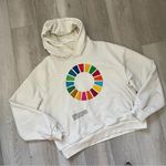 Pangaia x SDGS Hoodie Sweatshirt organic cotton womens Cream (small) casual Red Photo 0