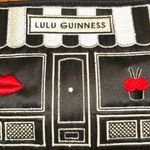 Lulu Guinness Black and Red Satin Clutch Bag Photo 4