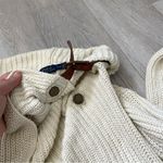 Polo Ralph Lauren Wrap Sweater knit open buckle womens Cream (medium) heavy chic Photo 10