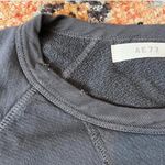 AE 77 American Eagle Premium nwt soft black charcoal cotton Crewneck S Blue Photo 2
