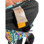 No Boundaries Tribal Print One Piece Swimsuit Plunge‎ Neckline Tie Straps Size M Photo 5