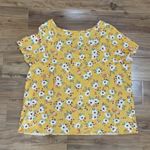 Full‎ circle floral short sleeve knit top womens plus size 2X ribbed lettuce hem Photo 5