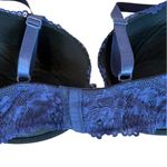 Torrid  Lightly Lined T Shirt Bra Blue Lace Underwired Size 40DD Navy Blue Photo 5