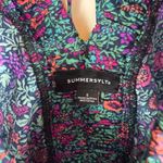 Summersalt The Silky Luxe Ruffled Romper Sz Small Floral Cover Up Beachy Resort Photo 7
