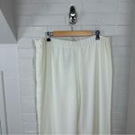 Natori NWT N White Cream Textured Wide Leg Pants Size XL FLAW Photo 8