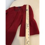 Jones Wear Suit Women's 6 Lined Fire Red 3/4 Puff Sleeve Mob Wife Office Siren Photo 8