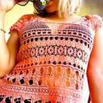 Delusive crotchet knit top Orange Size M Photo 2