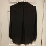 Veronica M  Black Faux Wrap Surplice Long Sleeve Blouse Photo 8