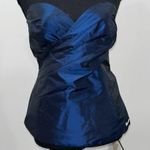 Fiorucci  Blue Satin Women's Bustier Photo 0