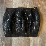 FINAL PRICE NEW Vintage Sequined Tube Top Black Size L Photo 1