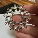 Signed Avon Angels With Hearts Circle Christmas Holiday Brooch Pin Two Tone Gold Photo 1