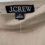 J.Crew  Tan Pencil Mini Linen Skirt Size 10 Photo 3