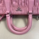 Prada Pink Nappa Gaufre Ruched Leather Two-Way Bag - Preowned Photo 14