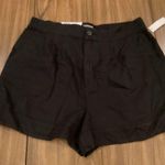 Joie  Black linen pleated Chino Pockryshorts nwt size large Photo 3